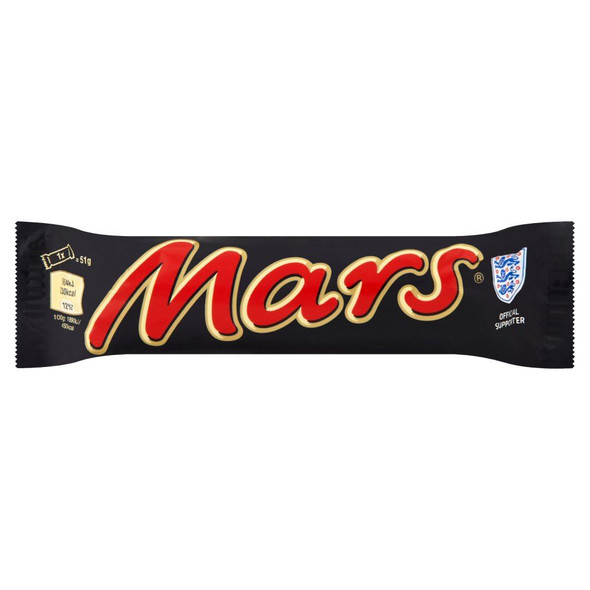 Mars Chocolate Bar - 51g - Pack of 12 (51g x 12 Bars)